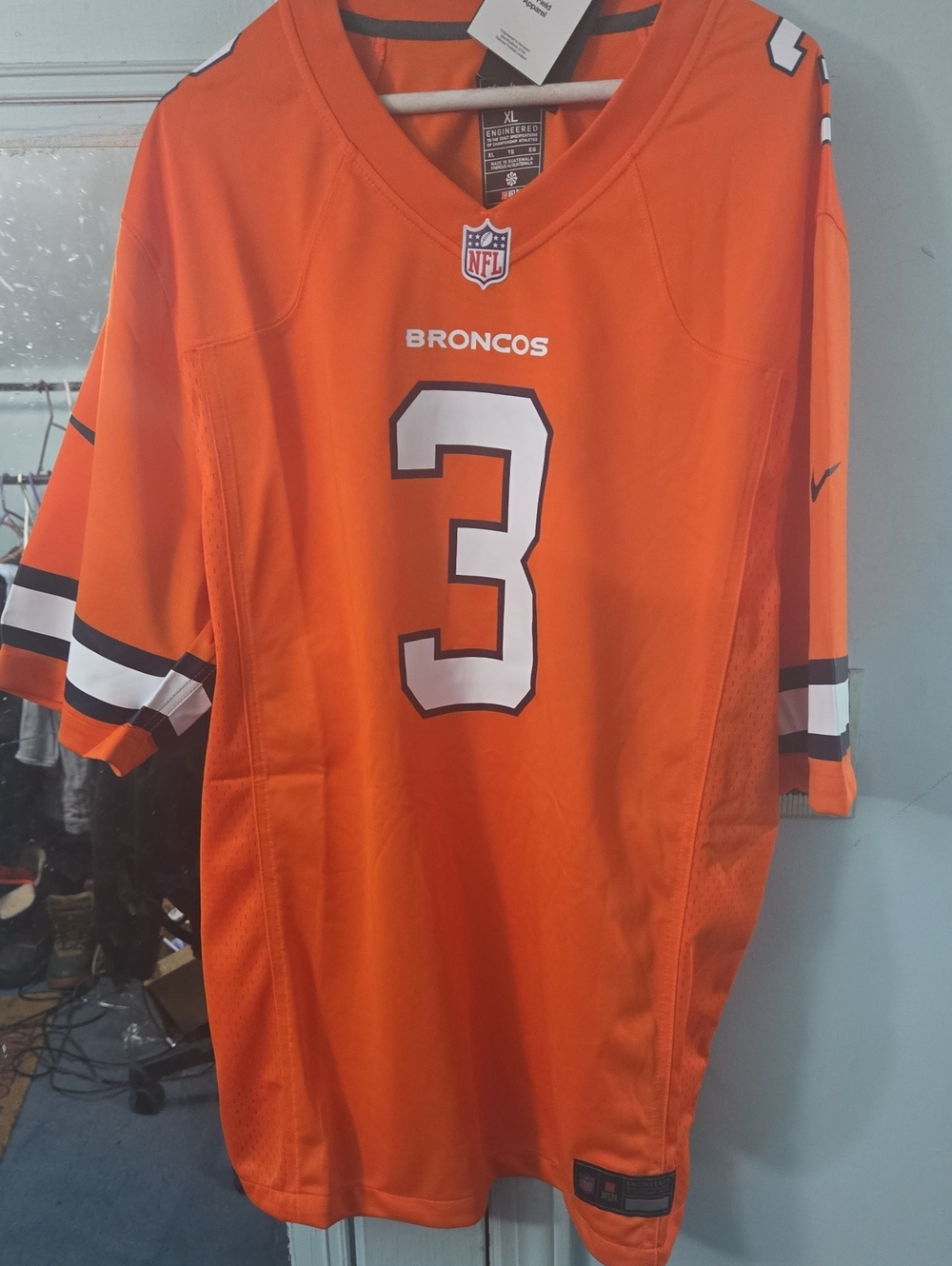 Nike Broncos Orange #3 Jersey